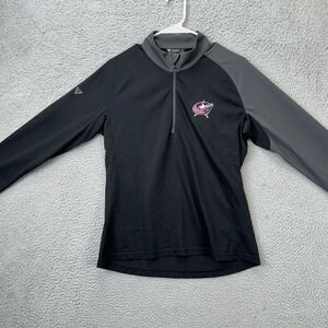Columbus Blue Jackets Pullover Shirt Womens Large Black NHL Hockey Levelwear NEW